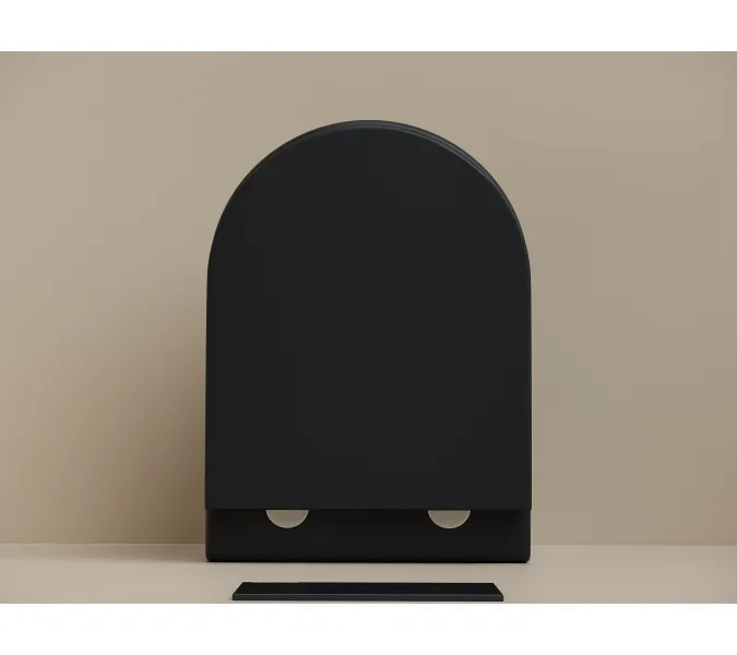 Подвесной унитаз  CERAMICANOVA UP безободковый, смыв торнадо, Выбрать цвет: Черный матовый, изображение 5