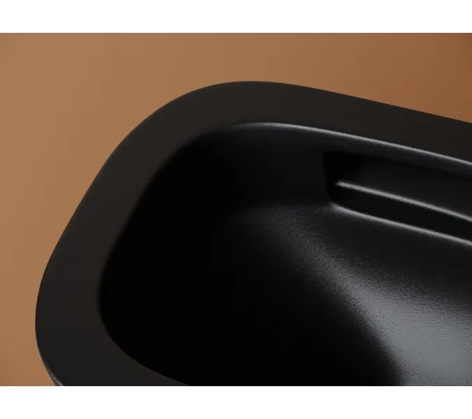 Подвесной унитаз CERAMICANOVA Union безободковый, смыв торнадо, Выбрать цвет: Черный матовый, изображение 5