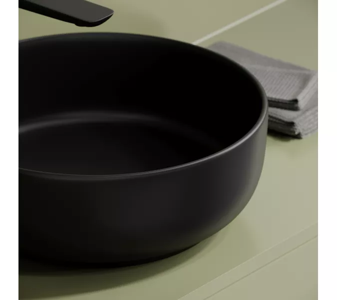 Раковина накладная CERAMICANOVA Taycan,круглая, 375x375x140, черная матовая, Выбрать цвет: Черный матовый, изображение 5