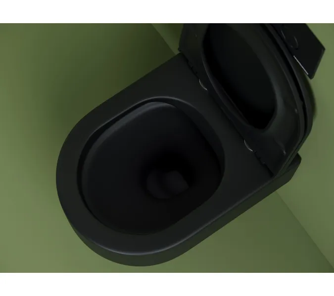 Подвесной унитаз CERAMICANOVA Ulma Rimless, Выбрать цвет: Черный матовый, изображение 6