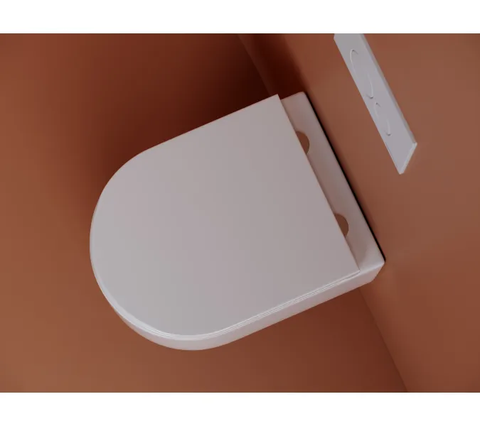 Подвесной унитаз CERAMICANOVA Ulma Rimless, Выбрать цвет: Белый, изображение 7