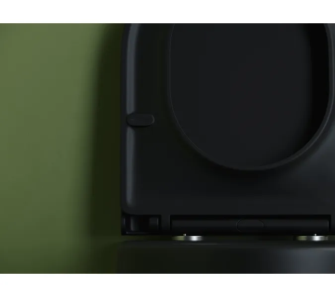 Подвесной унитаз CERAMICANOVA Ulma Rimless, Выбрать цвет: Черный матовый, изображение 9