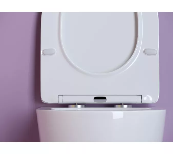 Подвесной унитаз CERAMICANOVA Uno Rimless, Выбрать цвет: Белый, изображение 9