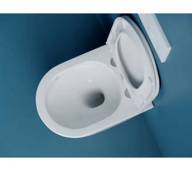 Подвесной унитаз CERAMICANOVA Vogue безободковый, смыв торнадо, Выбрать цвет: Белый, изображение 6