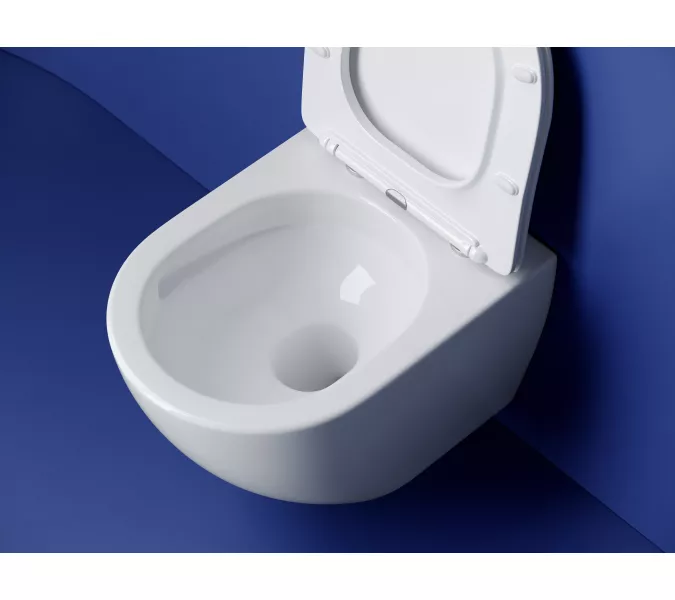 Подвесной унитаз CERAMICANOVA Metropol безободковый, смыв торнадо, Выбрать цвет: Белый, изображение 7