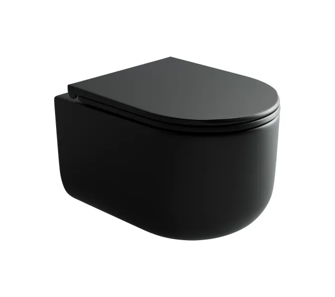 Подвесной унитаз CERAMICANOVA Ulma Rimless, Выбрать цвет: Черный матовый