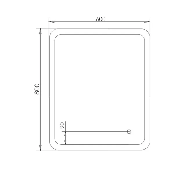 Зеркало для ванной Comforty Лотос-60 LED-подсветка, бесконтактный сенсор, изображение 6