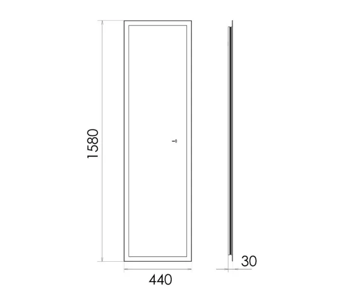 Вертикальное ростовое зеркало для ванной Comforty Люпин 440x1580 LED-подсветка, бесконтактный сенсор, изображение 4