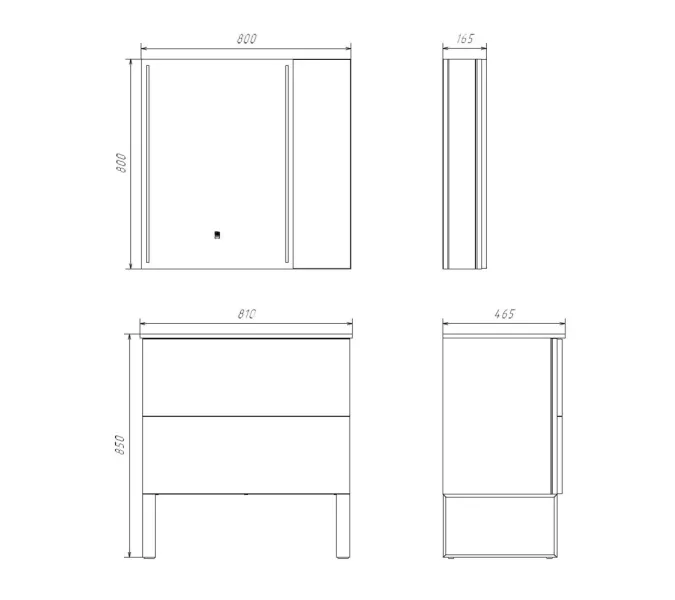 Тумба-умывальник Comforty Бильбао-80Н серый шёлк с раковиной 80E, изображение 7
