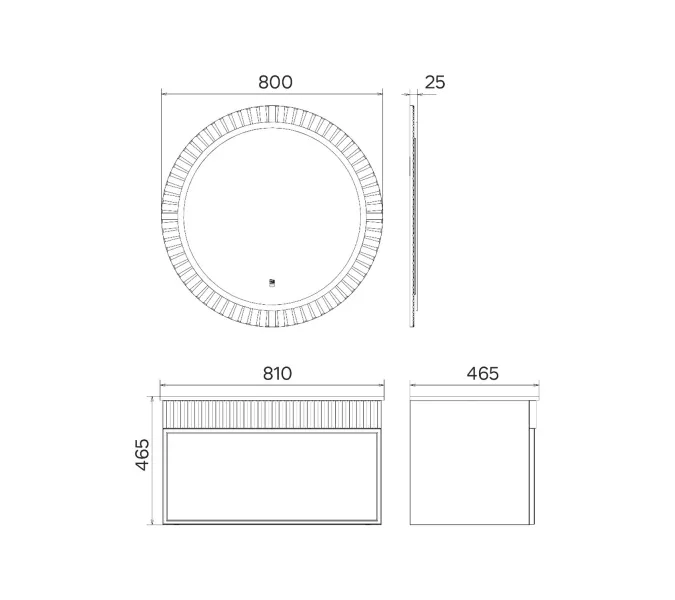 Тумба-умывальник для ванной Comforty Мадрид-80 серый шёлк с раковиной Comforty 80E, Выбрать размер: 80, изображение 7