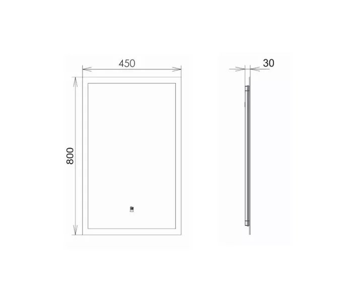 Зеркало для ванной Comforty Эдельвейс 45/55/65  LED-подсветка, бесконтактный сенсор, антизапотевание, Антизапотевание (подогрев зеркала): Есть, Выбрать размер: 45, изображение 3