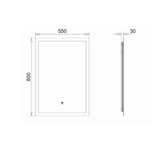 Зеркало для ванной Comforty Эдельвейс 45/55/65  LED-подсветка, бесконтактный сенсор, антизапотевание, Антизапотевание (подогрев зеркала): Есть, Выбрать размер: 55, изображение 3