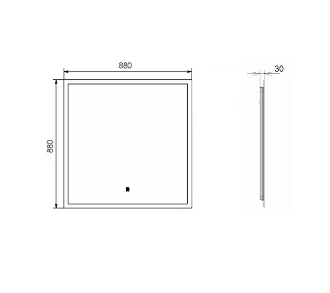 Зеркало для ванной Comforty Эдельвейс-90Э LED-подсветка, 88х88см, бесконтактный сенсор, изображение 4