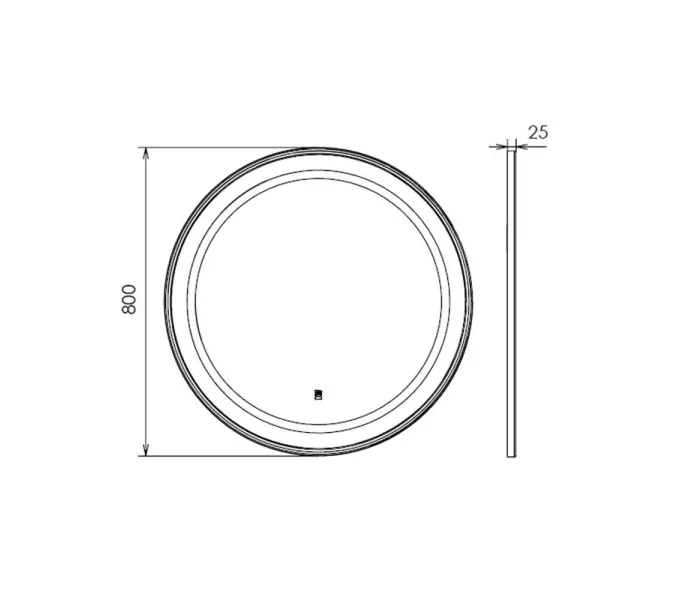 Зеркало для ванной Comforty Ереван-80 LED-подсветка, бесконтактный сенсор, серый шёлк, Антизапотевание (подогрев зеркала): Нет, Выбрать цвет: Серый шелк, изображение 4