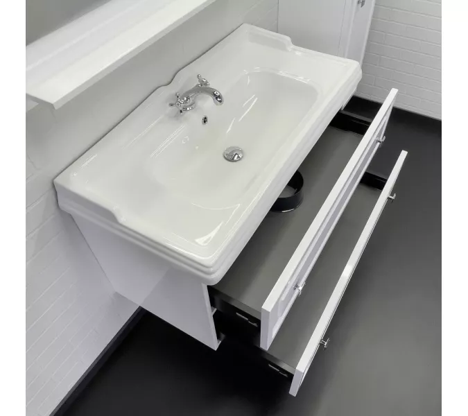 Тумба-умывальник Comforty Феррара-100 белая с раковиной Comforty 3310  НОВИНКА!!!!, изображение 8