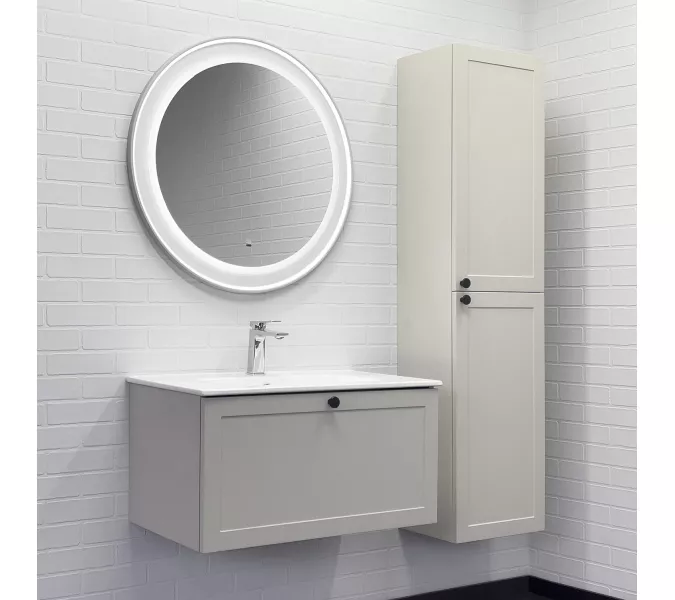 Зеркало для ванной Comforty Ереван-70 LED-подсветка, бесконтактный сенсор, антизапотевание, белый матовый, Антизапотевание (подогрев зеркала): Есть, Выбрать цвет: Белый, изображение 3