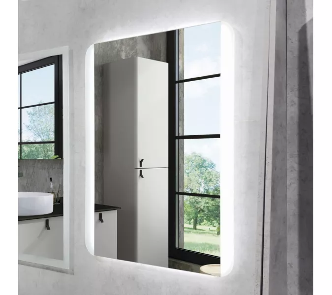 Зеркало для ванной Comforty Флокс-60 LED-подсветка, бесконтактный сенсор, антизапотевание, изображение 3