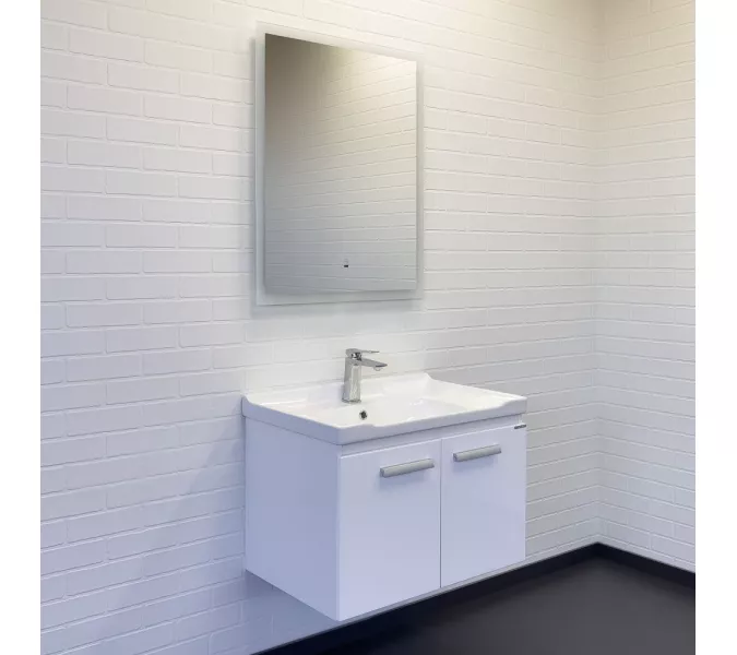 Тумба-умывальник Comforty Рига 70 белый глянец с раковиной Comforty 9335-70, изображение 5