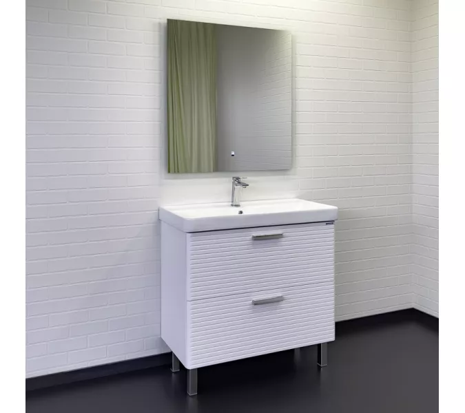 Тумба-умывальник Comforty Танжер-90Н белая матовая с раковиной Comforty 4490, изображение 6