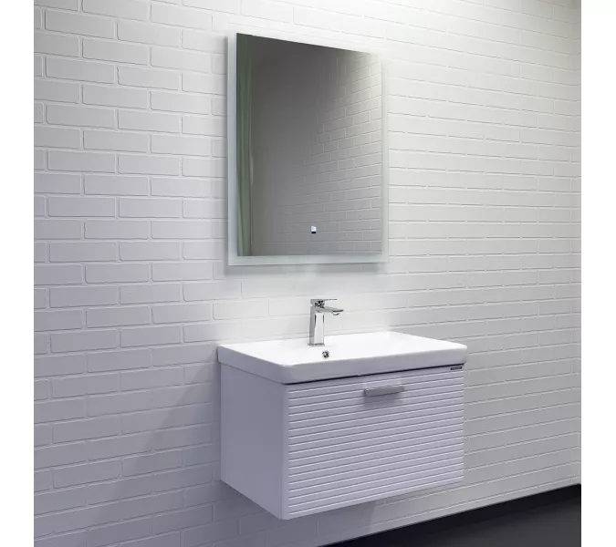 Подвесная тумба-умывальник Comforty Танжер-70П белая матовая с раковиной Comforty 4470, Выбрать размер: 70, изображение 4