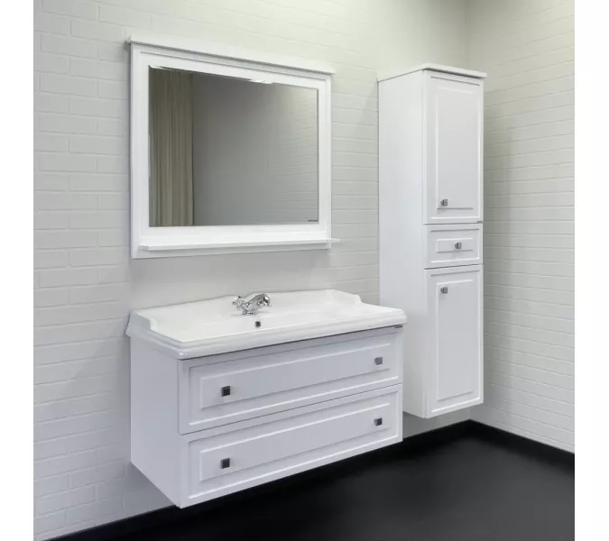 Тумба-умывальник Comforty Феррара-100 белая с раковиной Comforty 3310  НОВИНКА!!!!, изображение 5