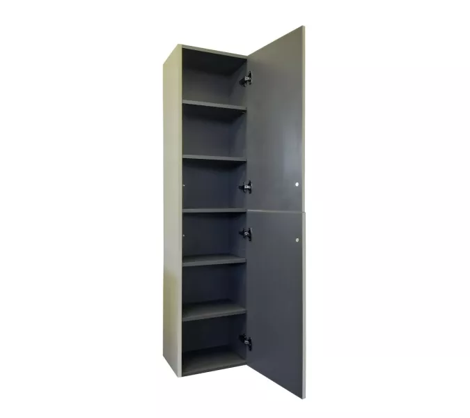 Шкаф-колонна Comforty Мадрид 40 серый шёлк, изображение 2