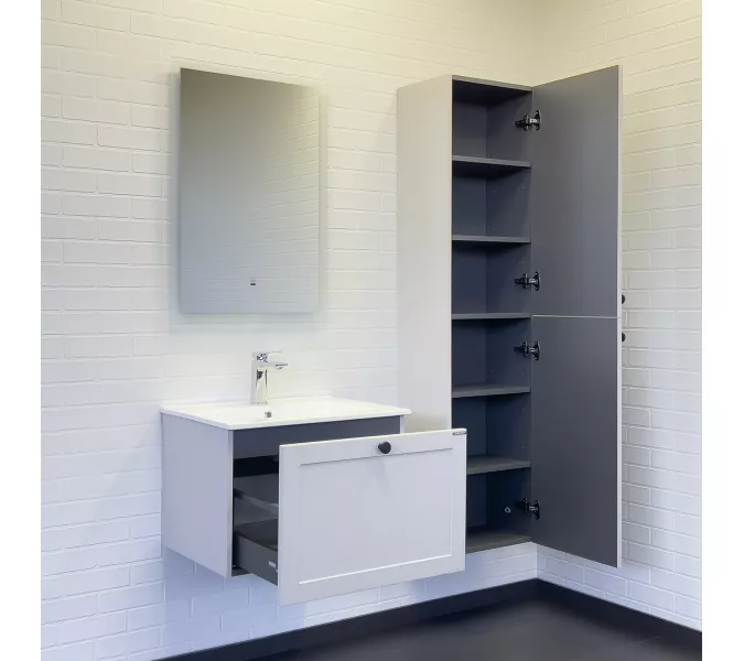 Тумба-умывальник Comforty Ереван-60 серый шёлк с раковиной Comforty 60E, Выбрать размер: 60, изображение 5