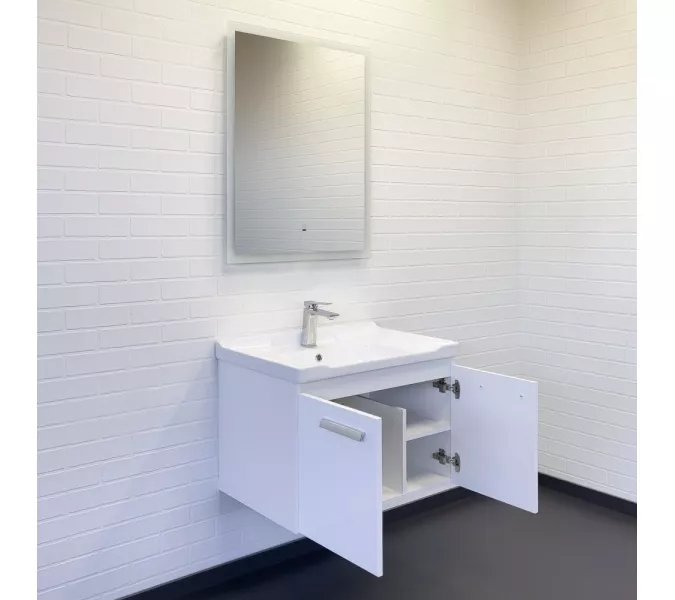 Тумба-умывальник Comforty Рига 70 белый глянец с раковиной Comforty 9335-70, изображение 6