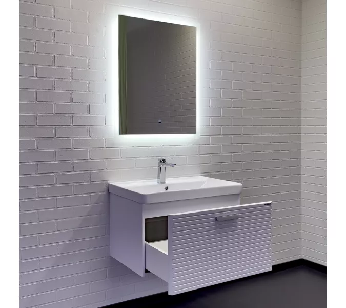 Подвесная тумба-умывальник Comforty Танжер-70П белая матовая с раковиной Comforty 4470, Выбрать размер: 70, изображение 5