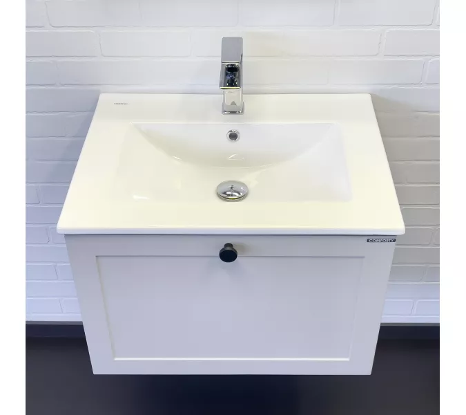 Тумба-умывальник Comforty Ереван-60 серый шёлк с раковиной Comforty 60E, Выбрать размер: 60, изображение 2