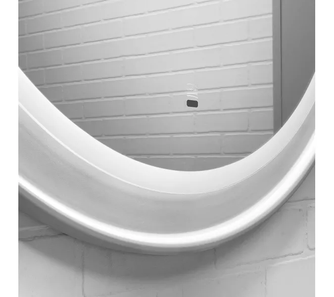 Зеркало для ванной комнаты Comforty Ереван-70 LED-подсветка, бесконтактный сенсор, белый матовый, Антизапотевание (подогрев зеркала): Нет, Выбрать цвет: Белый, изображение 3