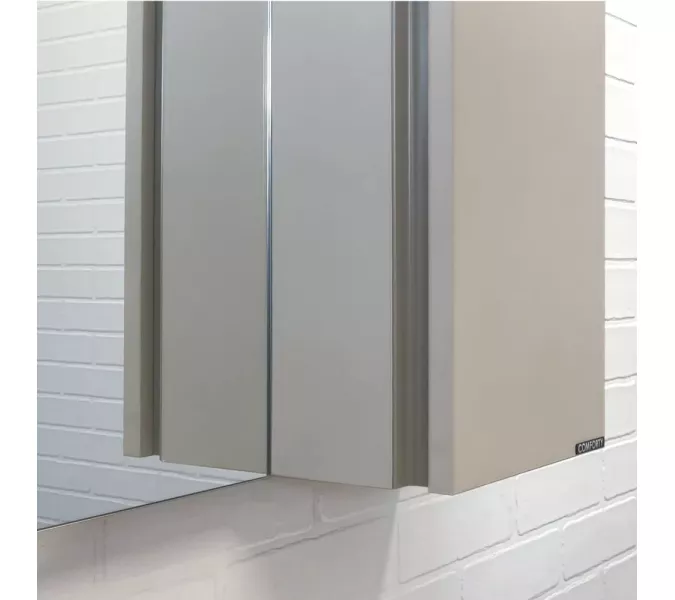 Зеркало-шкаф Comforty Бильбао-80 серый шёлк c LED-подсветкой, изображение 4