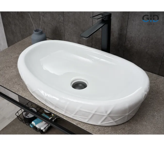 Накладная белая раковина для ванной Gid 777s, Выбрать цвет: Белый, изображение 2