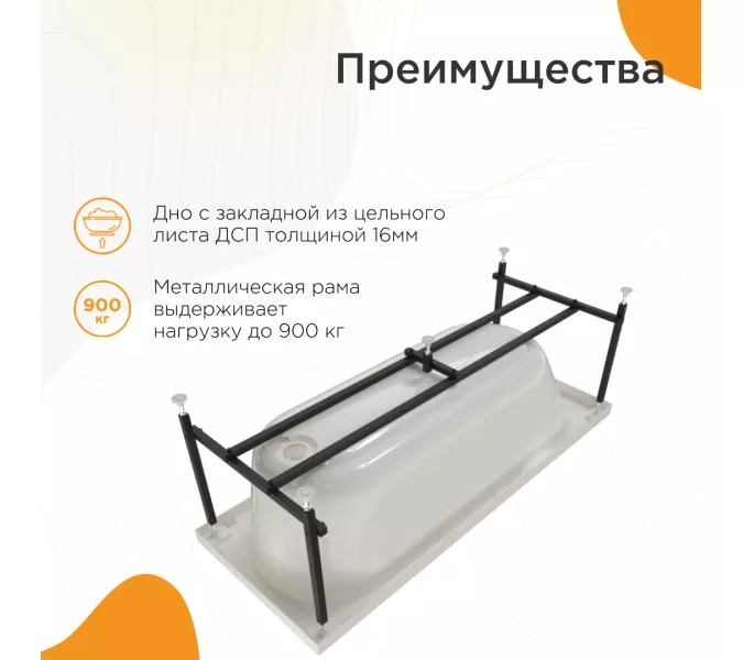 Ванна акриловая Radomir  Виктория Лайт, Выбрать размер: 150х70, изображение 4