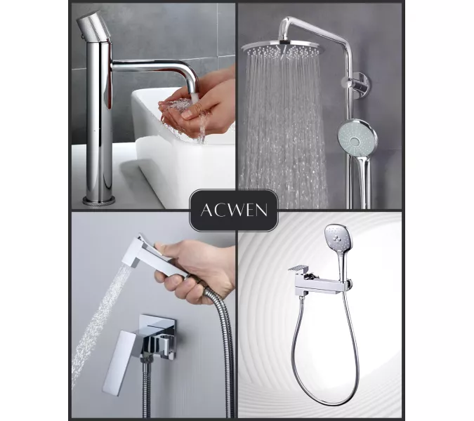 Смеситель  для накладной раковины ACWEN 2005А-2, хром, изображение 8