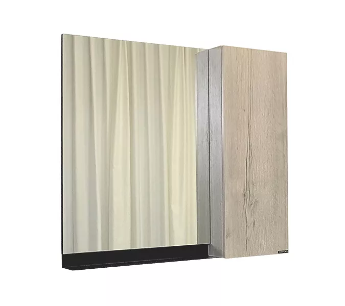 Зеркало-шкаф Comforty Бонн  75/90 дуб дымчатый, Выбрать размер: 75