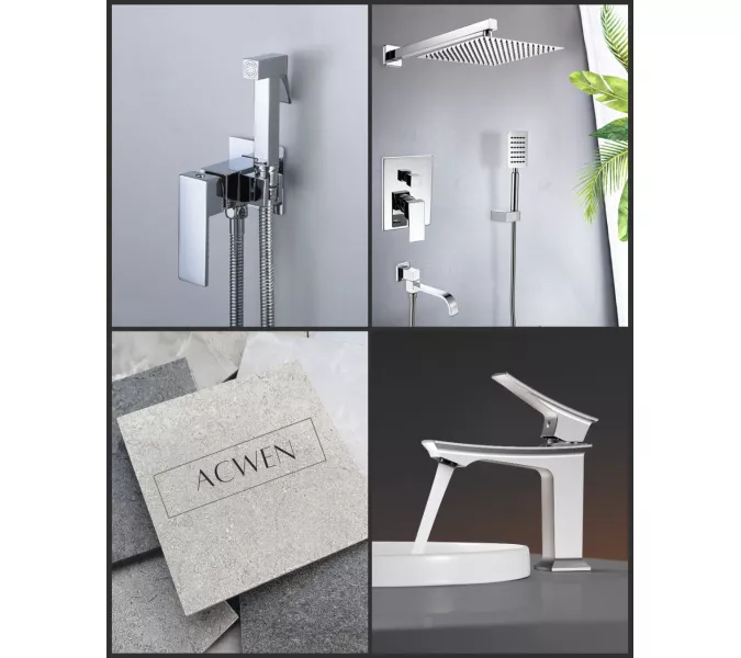 Смеситель для раковины ACWEN  PE-11100CP  хром, Выбрать цвет: Хром, изображение 6