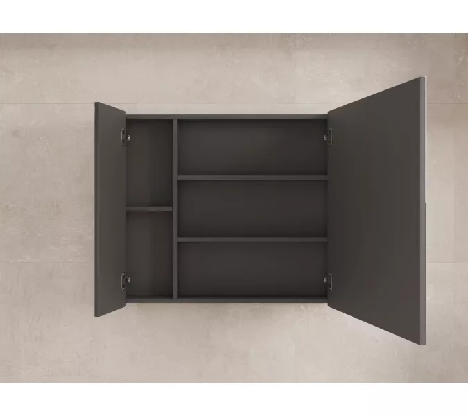 Зеркальный шкаф Style line "ЛИМА 80/100" эмаль, белый матовый, Выбрать цвет: Белый матовый, Выбрать размер: 80, изображение 3