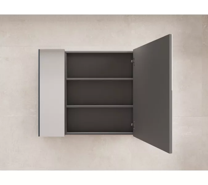 Зеркальный шкаф Style line "ЛИМА 80/100" эмаль, графит, Выбрать цвет: Графит, Выбрать размер: 100, изображение 4