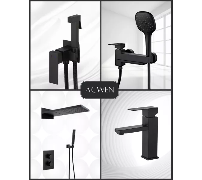 Душ гигиенический ACWEN 82216B черный матовый, Выбрать цвет:  черный матовый, изображение 13