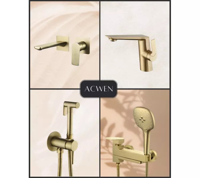 Душ гигиенический ACWEN 82003BG матовое золото, Выбрать цвет: Золото матовое, изображение 9