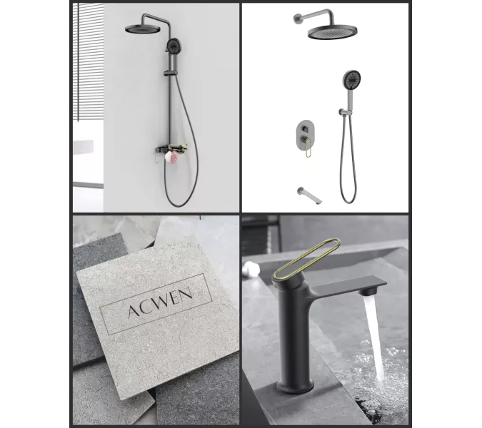 Смеситель для раковины ACWEN- 11111QL оружейная сталь/бронза, Выбрать цвет: Оружейная сталь, изображение 7