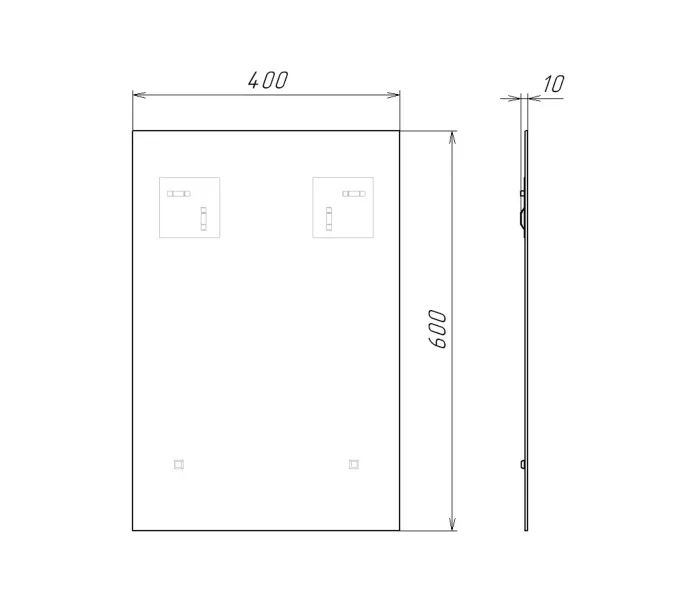 Компактное зеркало для ванной Comforty Альба 40x60, изображение 2