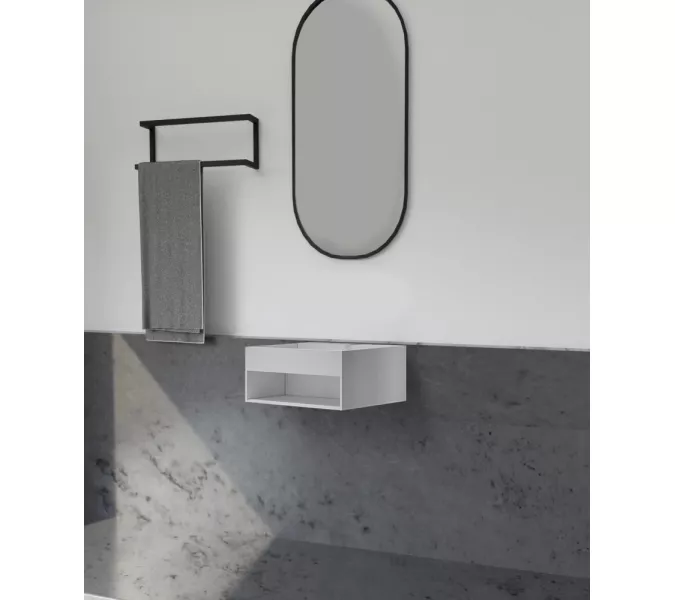 Тумба с раковиной ABBER Stein AS2645 подвесная, белая матовая, Выбрать размер: 60, изображение 4