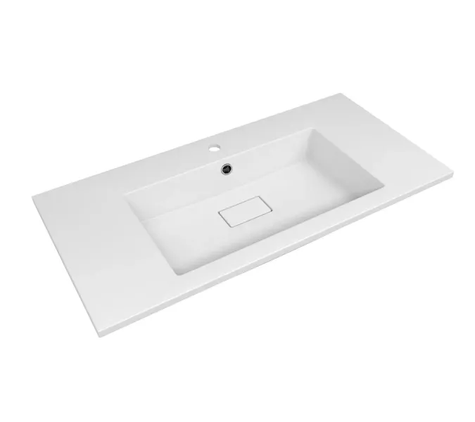 Тумба напольная Style line  "ЛИМА 100/80" эмаль, с раковиной LINE 100/80, 2 ящ., PLUS, белый матовый, Выбрать цвет: Белый, Выбрать размер: 100, Внешний вид: с белой раковиной, изображение 6