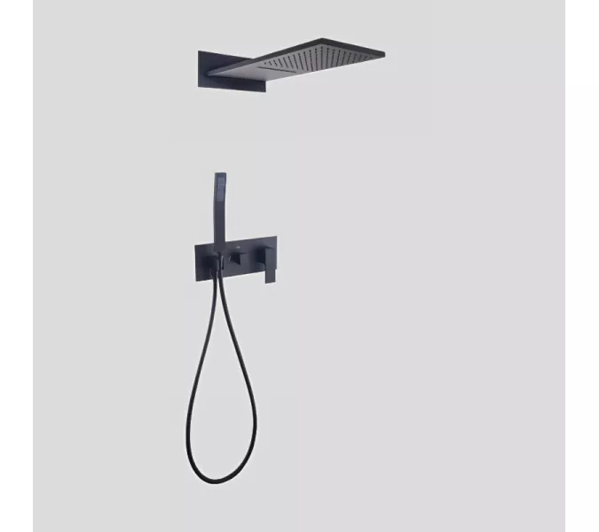 Душевая система ACWEN 2210B встраиваемая, черная матовая, Выбрать цвет: Черный