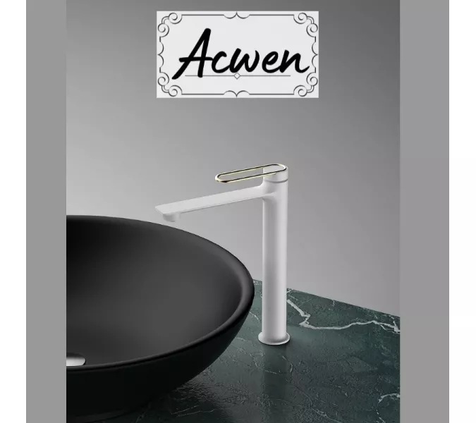 Смеситель для раковины ACWEN JL-11G111MW на столешницу белый, изображение 2