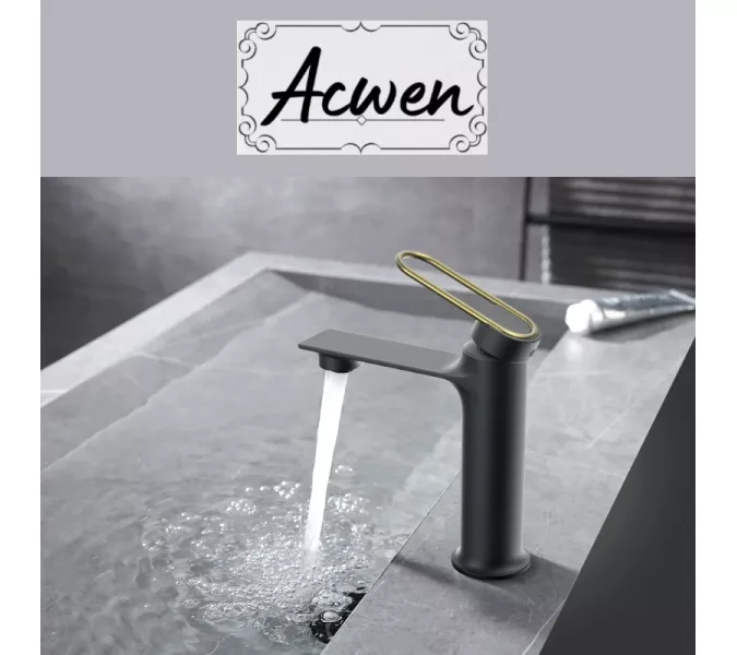 Смеситель для раковины ACWEN- 11111QL оружейная сталь/бронза, Выбрать цвет: Оружейная сталь, изображение 2