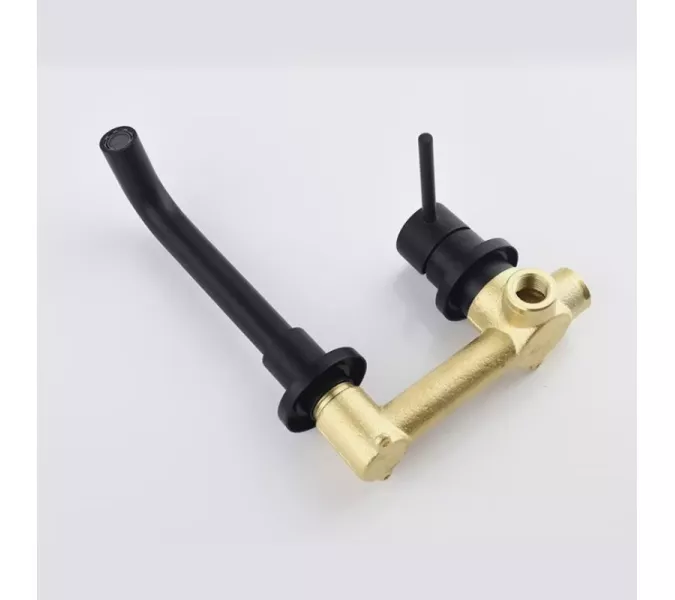 Смеситель для раковины скрытого монтажа ACWEN 6605B черный, Выбрать цвет: Черный, изображение 17