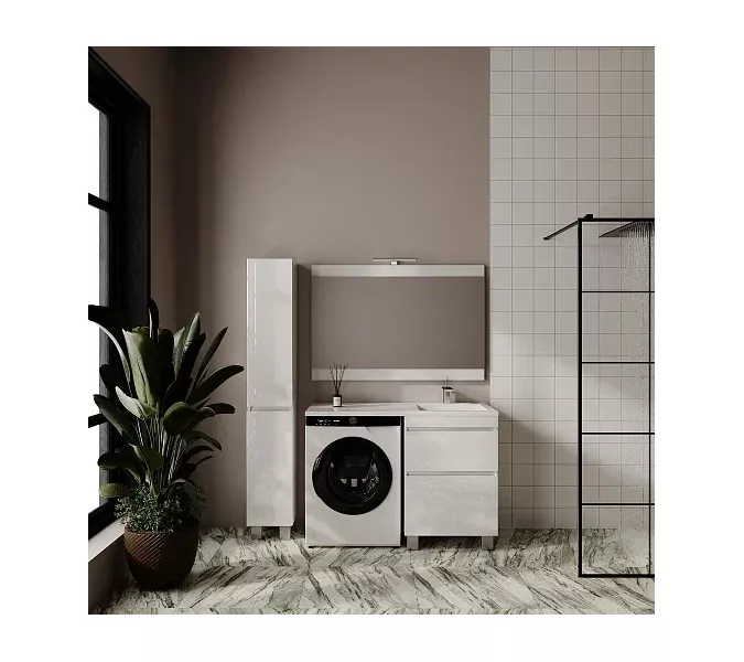 Раковина над стиральной машиной  ESTETUS ЛЕОН 1200*549 правая/левая, Ориентация: правая, изображение 4